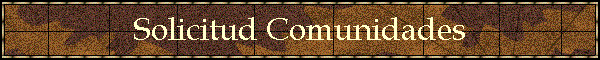 Solicitud Comunidades